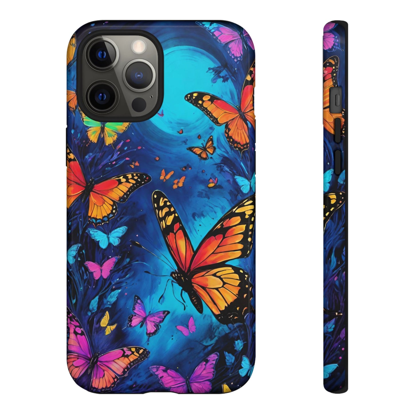 Blue and Purple Butterfly Design Phone Case