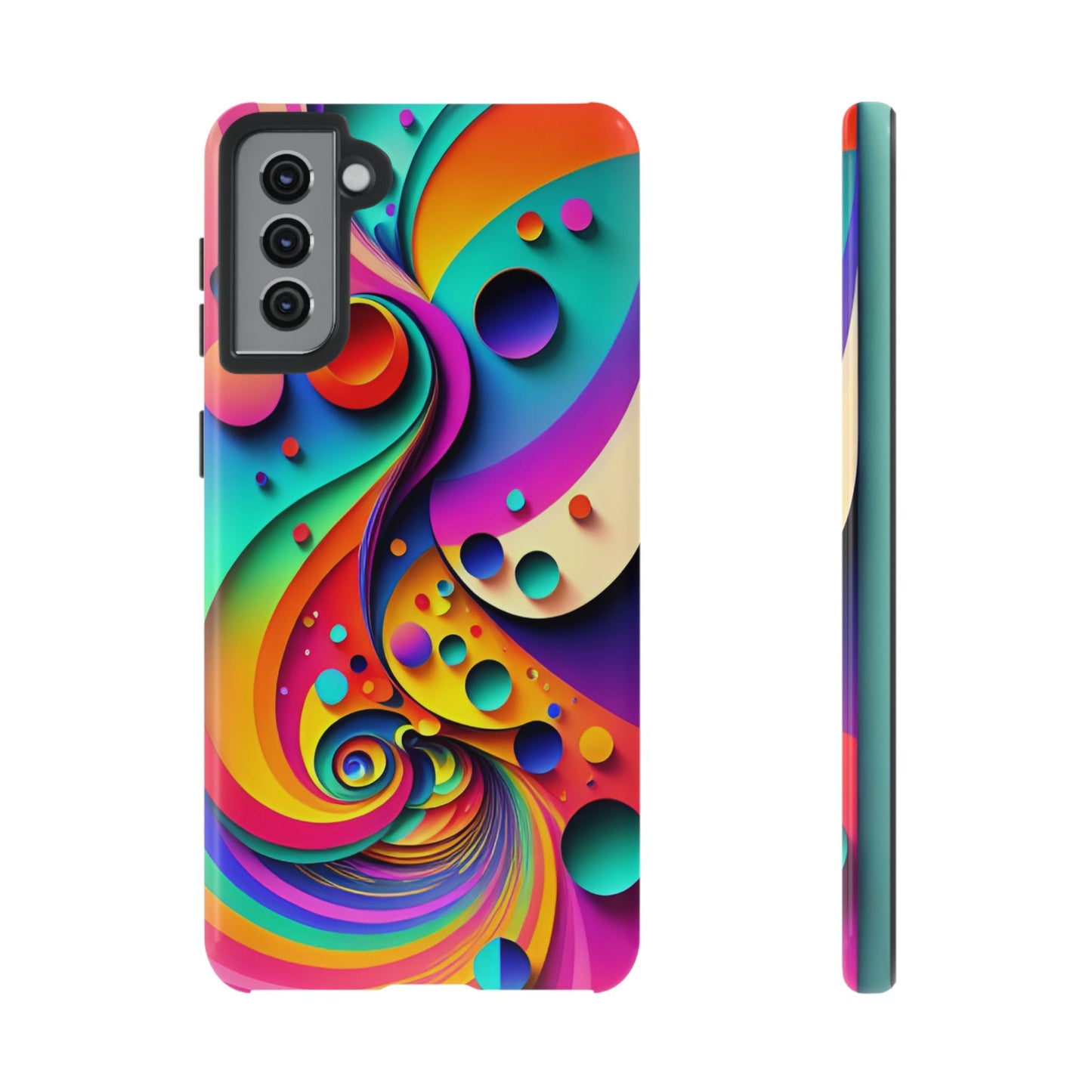 Trippy and Colorful Bubble Design Phone Case