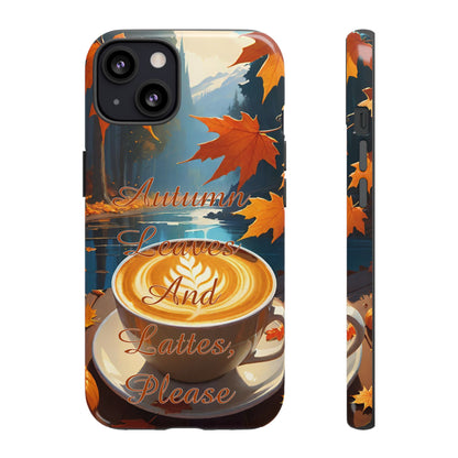 Autumn Leaves Latte Phone Case - Cozy Fall Vibes - Viva Phone Boutique 