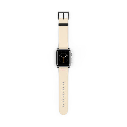 Cream Faux Leather Apple Watch Band - Viva Phone Boutique 