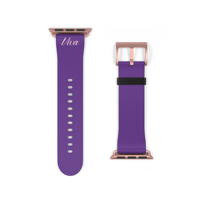 True Purple Faux Leather Apple Watch Band - Viva Phone Boutique 