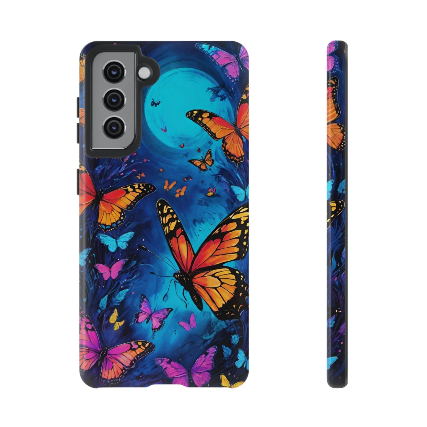 Blue and Purple Butterfly Design Phone Case