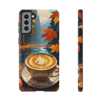 Autumn Leaves Latte Phone Case - Cozy Fall Vibes - Viva Phone Boutique 