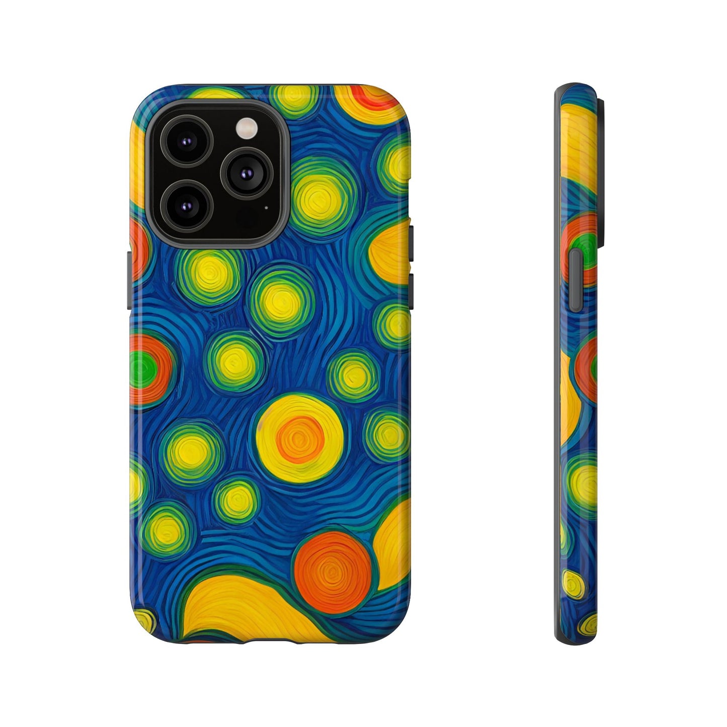 Van Gogh Style Blue, Green, Yellow, and Orange Design Phone Case