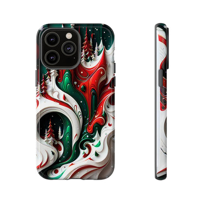 Abstract Fluid Christmas Phone Case