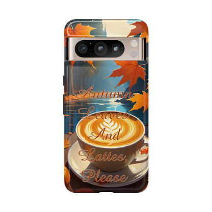 Autumn Leaves Latte Phone Case - Cozy Fall Vibes