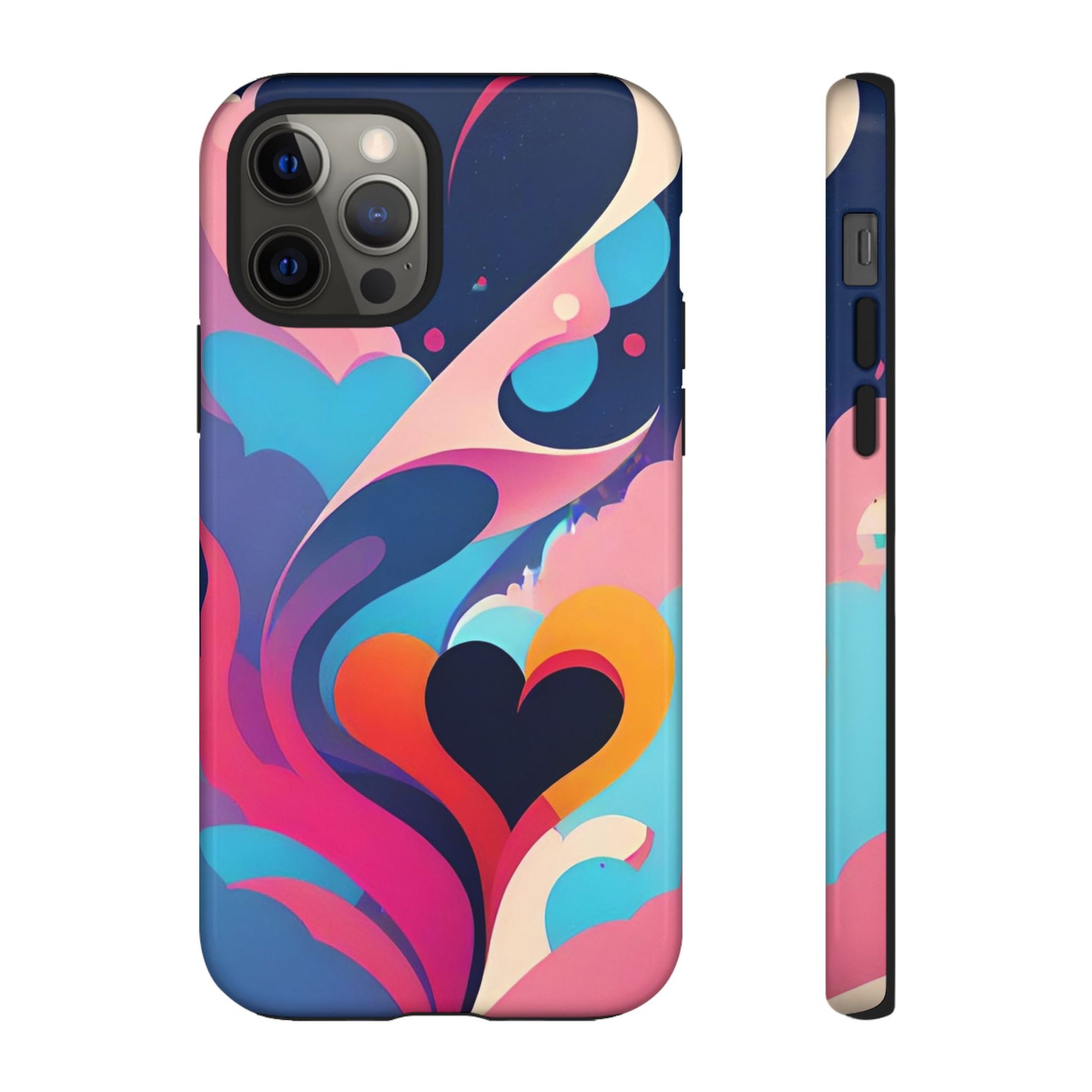 Flat Art Hearts Phone Case - Viva Phone Boutique 