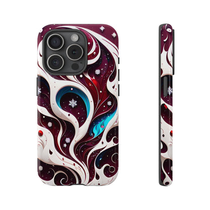 Abstract Fluid Burgundy Christmas Phone Case