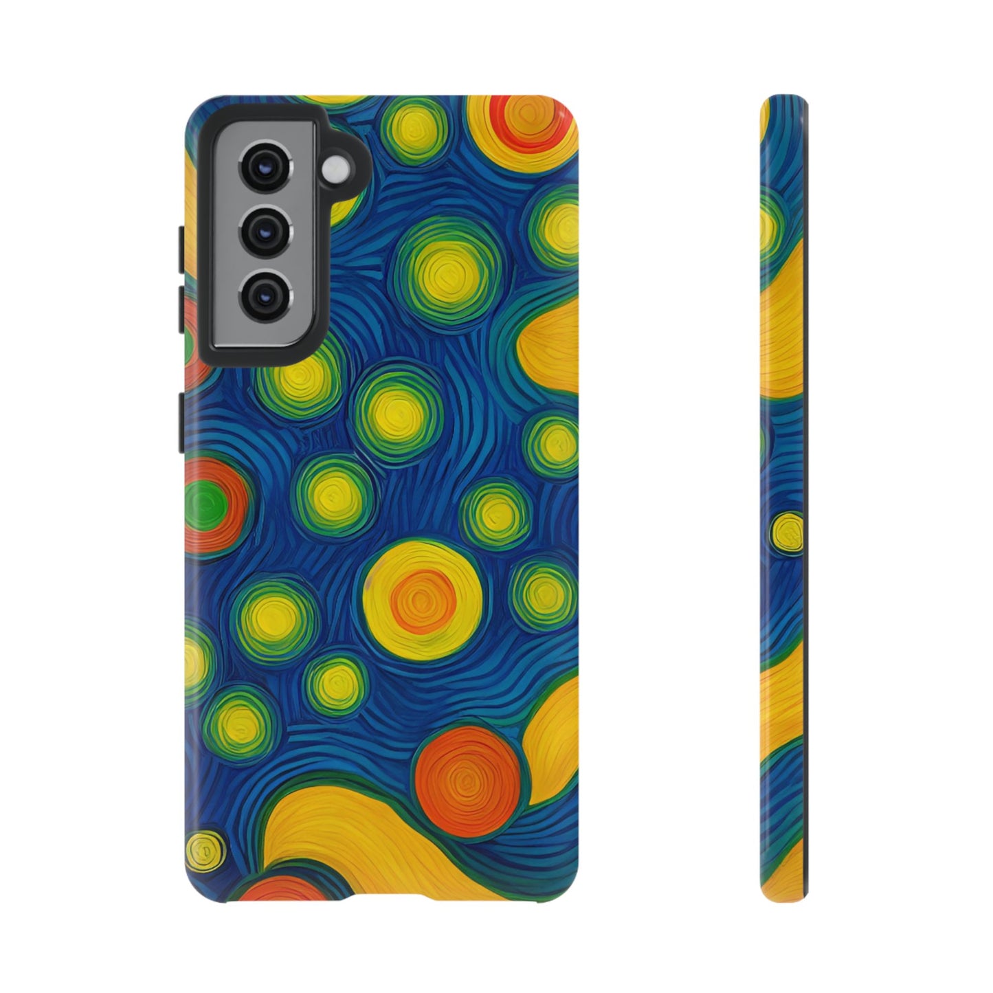 Van Gogh Style Blue, Green, Yellow, and Orange Design Phone Case