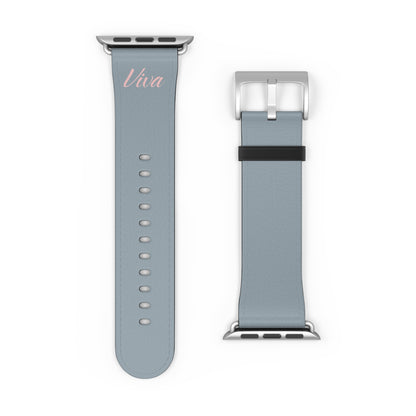 Hope Gray Faux Leather Apple Watch Band - Viva Phone Boutique 