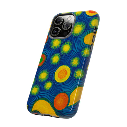 Van Gogh Style Blue, Green, Yellow, and Orange Design Phone Case