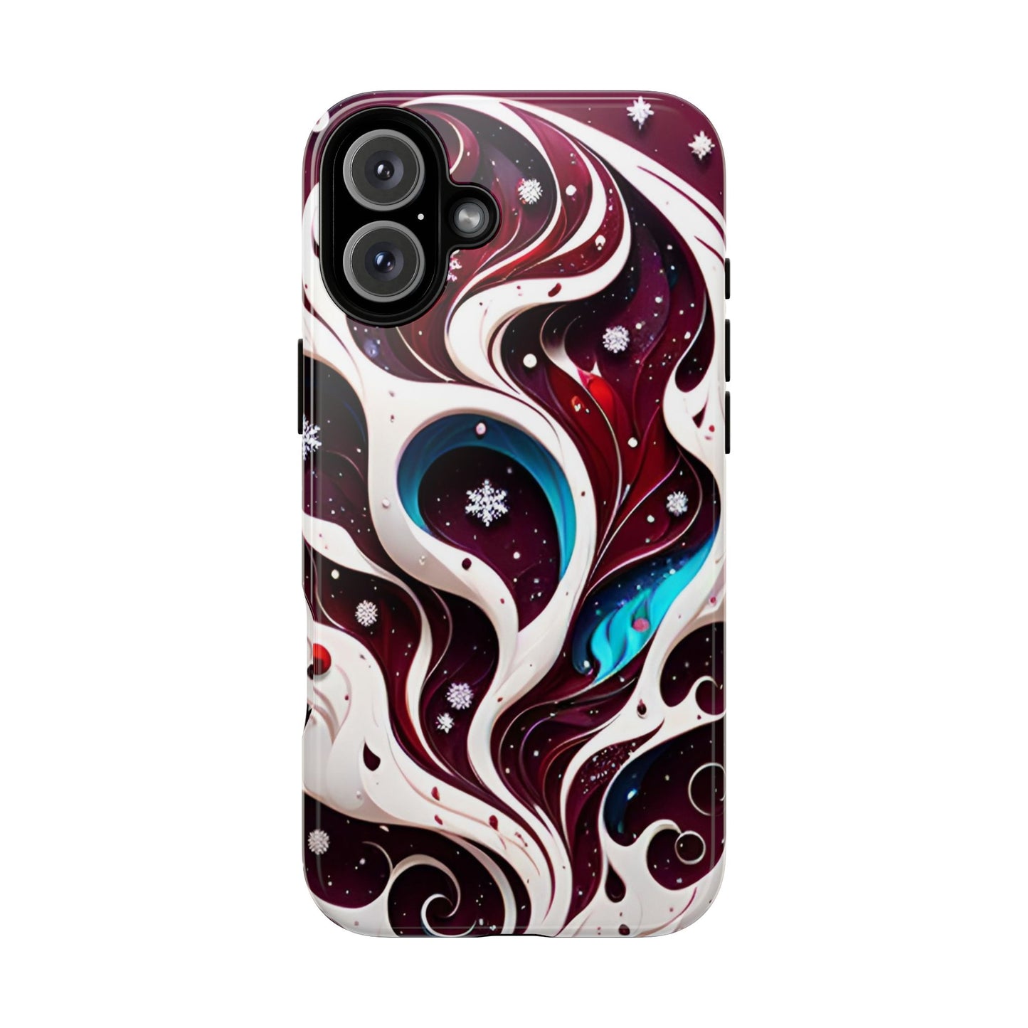 Abstract Fluid Burgundy Christmas Phone Case