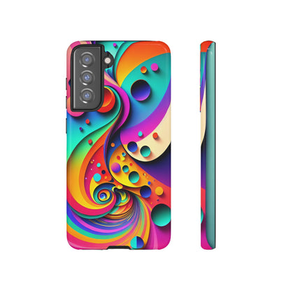 Trippy and Colorful Bubble Design Phone Case