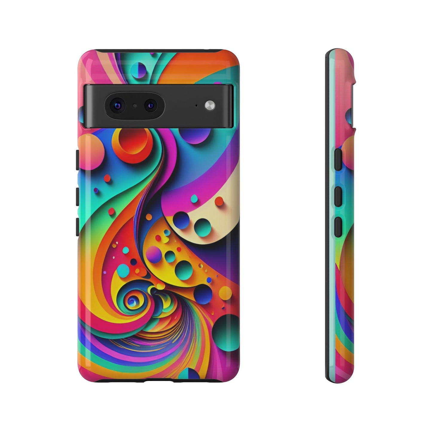 Trippy and Colorful Bubble Design Phone Case