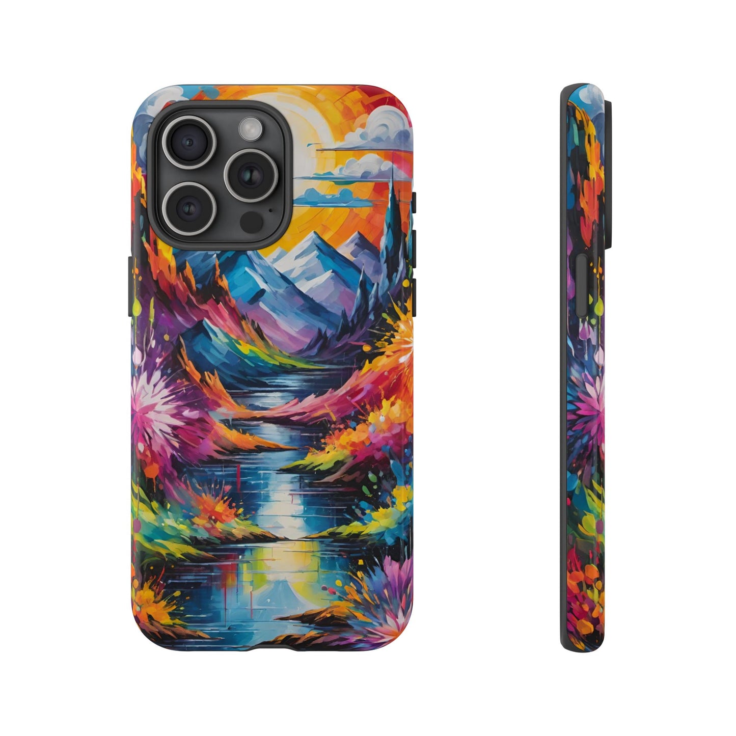 Colorful Scenic Mountain Tough Phone Case