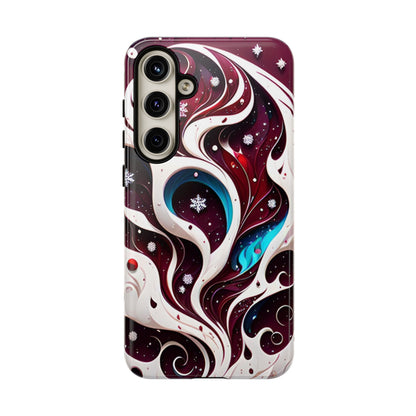 Abstract Fluid Burgundy Christmas Phone Case