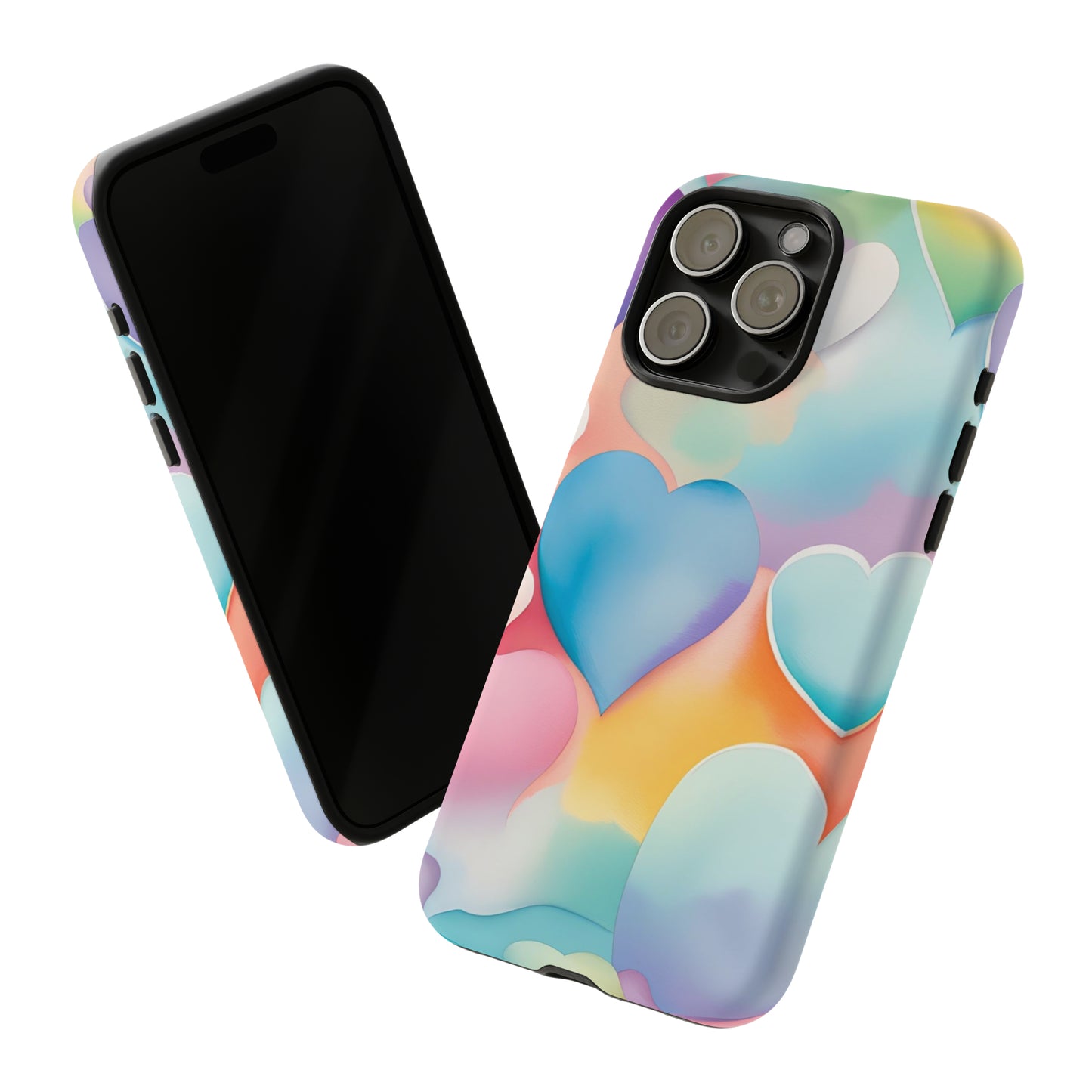 Watercolor Hearts Tough Phone Case