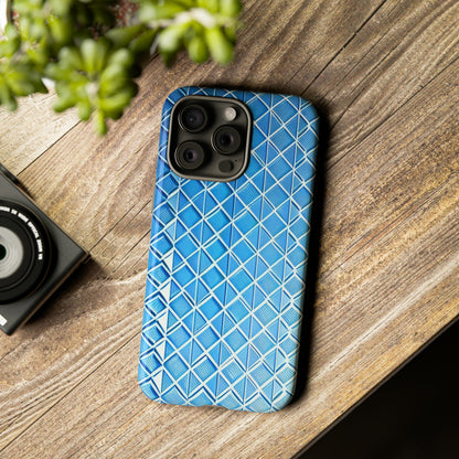 Blue and White Pattern Tough Phone Case