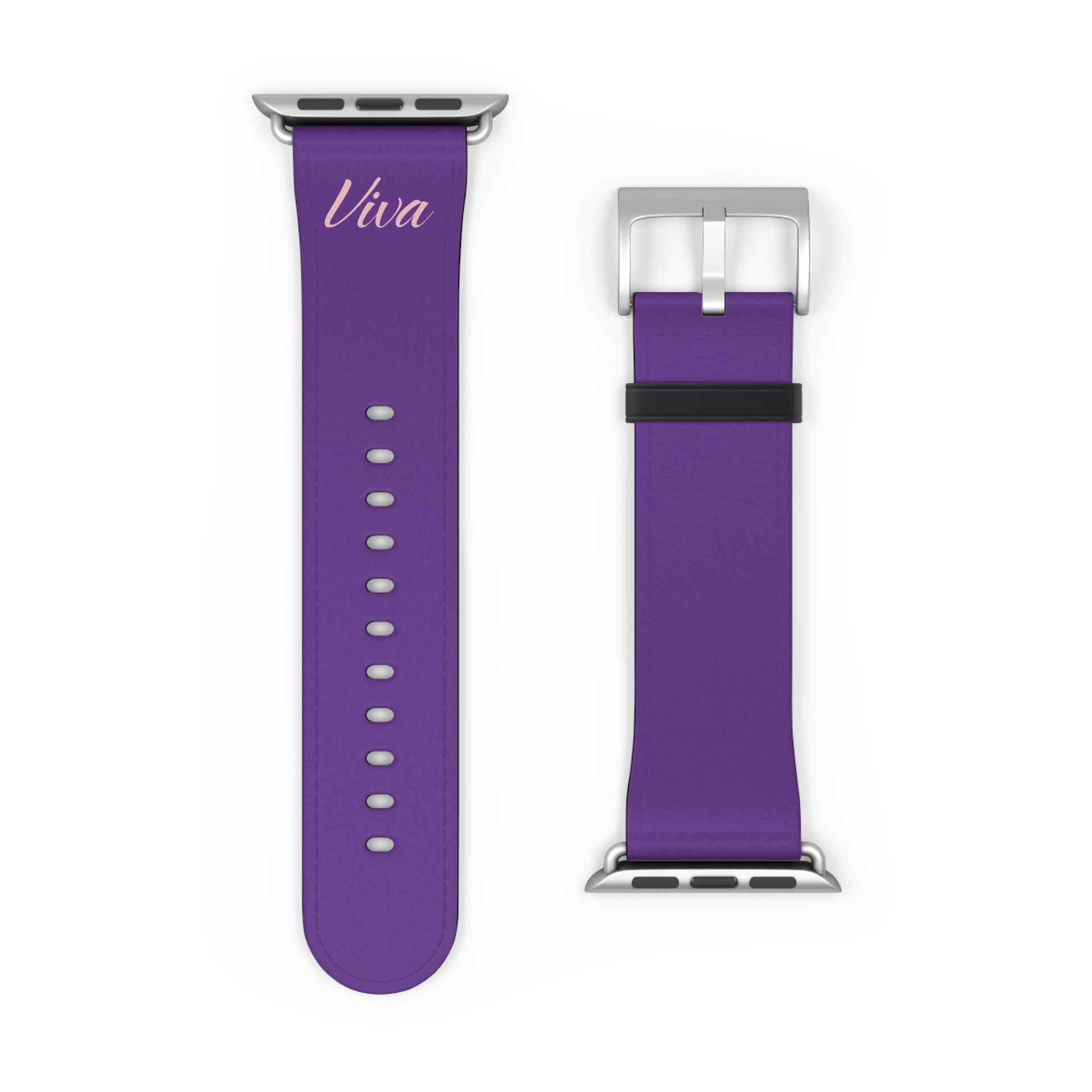 True Purple Faux Leather Apple Watch Band - Viva Phone Boutique 