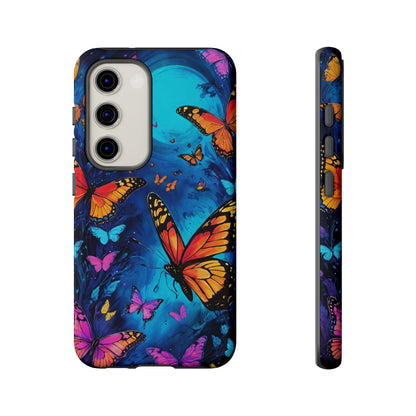 Blue and Purple Butterfly Design Phone Case