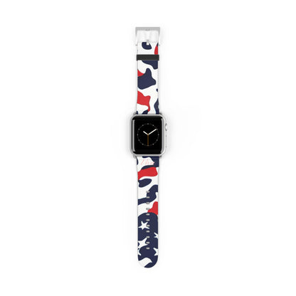 USA Camo Faux Leather Apple Watch Band