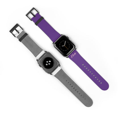 True Purple Faux Leather Apple Watch Band - Viva Phone Boutique 