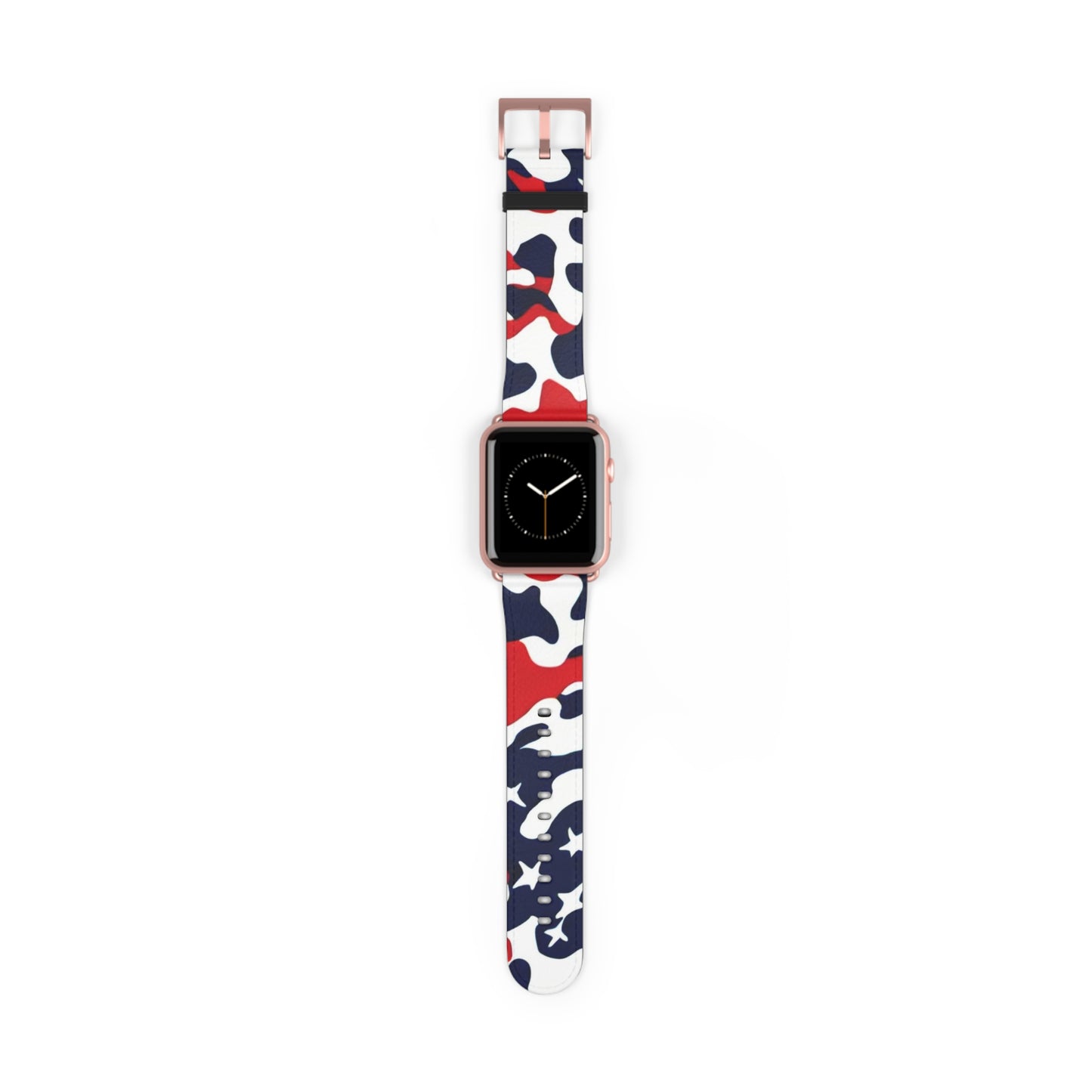 USA Camo Faux Leather Apple Watch Band