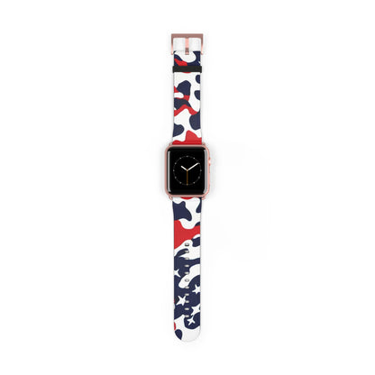 USA Camo Faux Leather Apple Watch Band