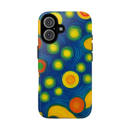 Van Gogh Style Blue, Green, Yellow, and Orange Design Phone Case