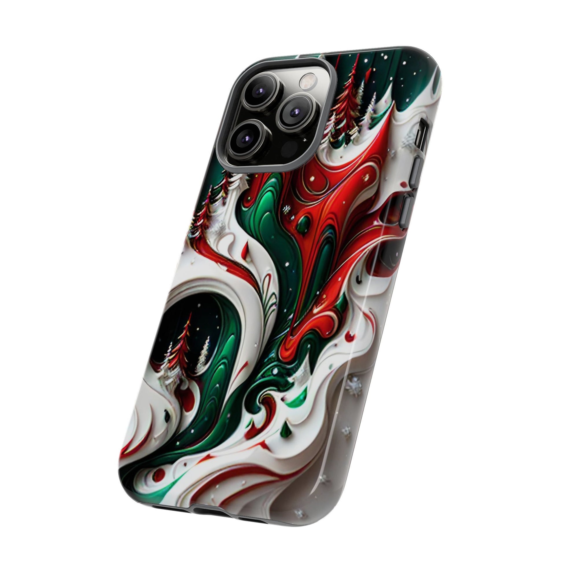 Abstract Fluid Christmas Phone Case - Viva Phone Boutique 