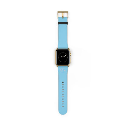 Sky Blue Faux Leather Apple Watch Band - Viva Phone Boutique 