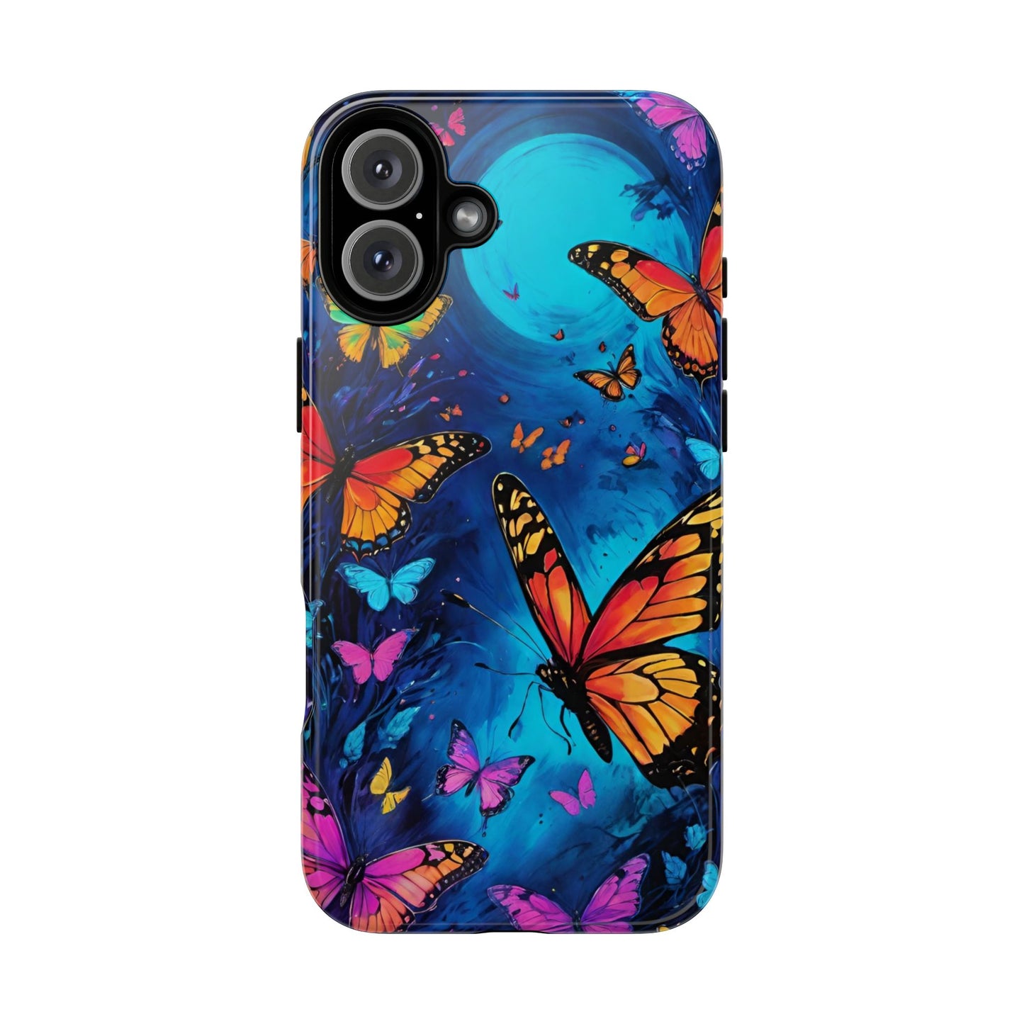 Blue and Purple Butterfly Design Phone Case