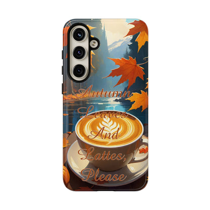 Autumn Leaves Latte Phone Case - Cozy Fall Vibes