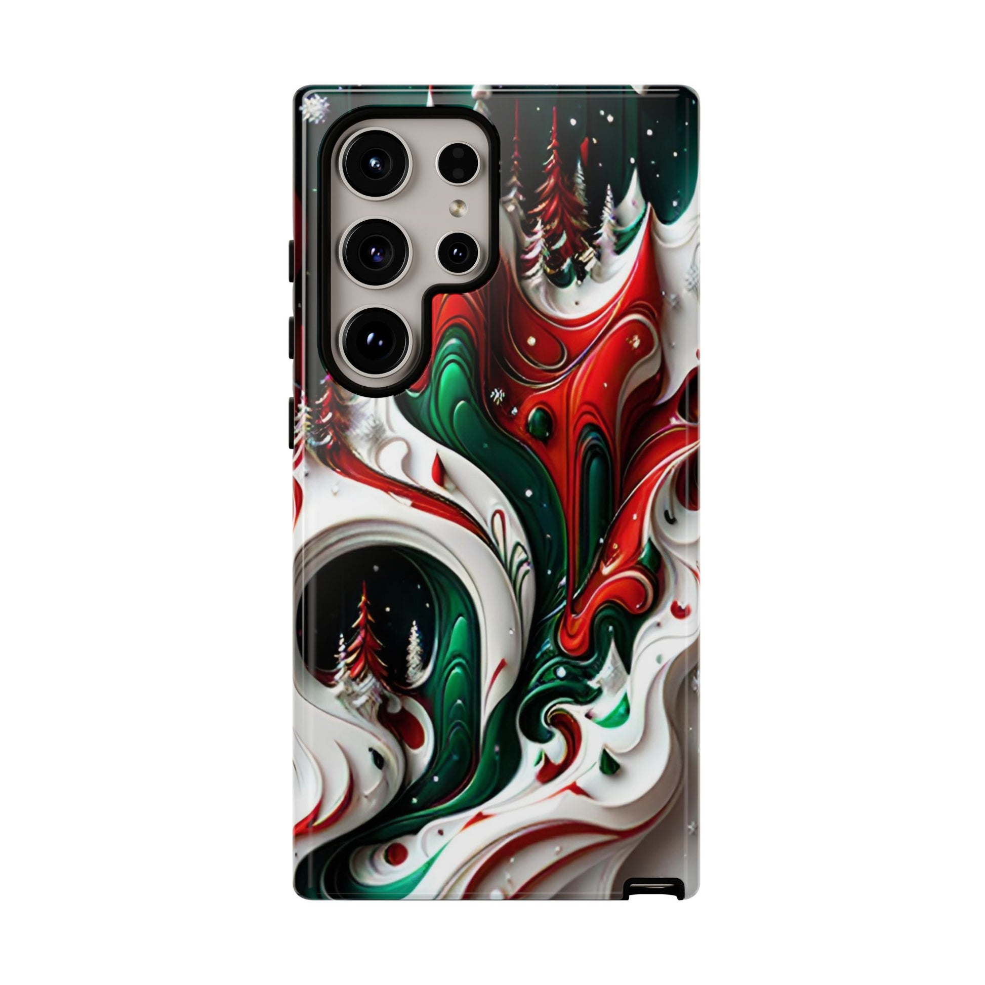 Abstract Fluid Christmas Phone Case - Viva Phone Boutique 