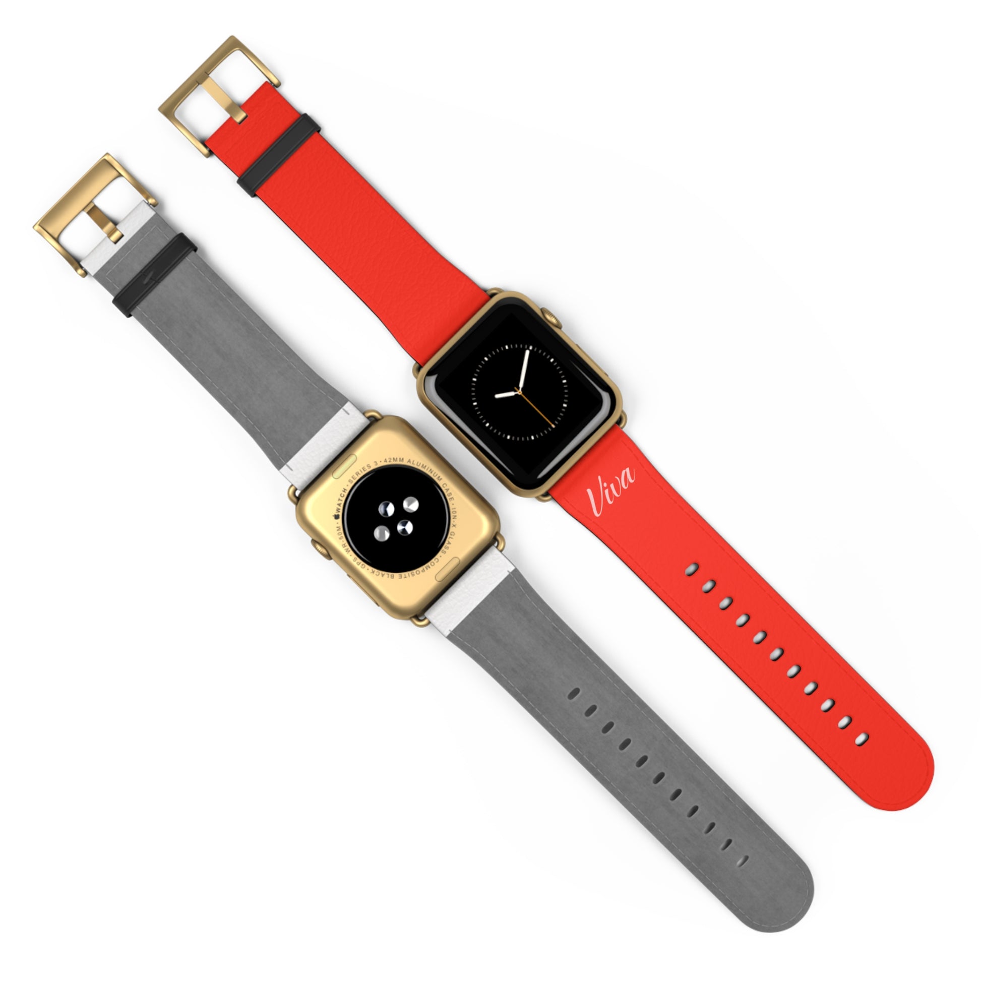 Red Faux Leather Apple Watch Band - Viva Phone Boutique 