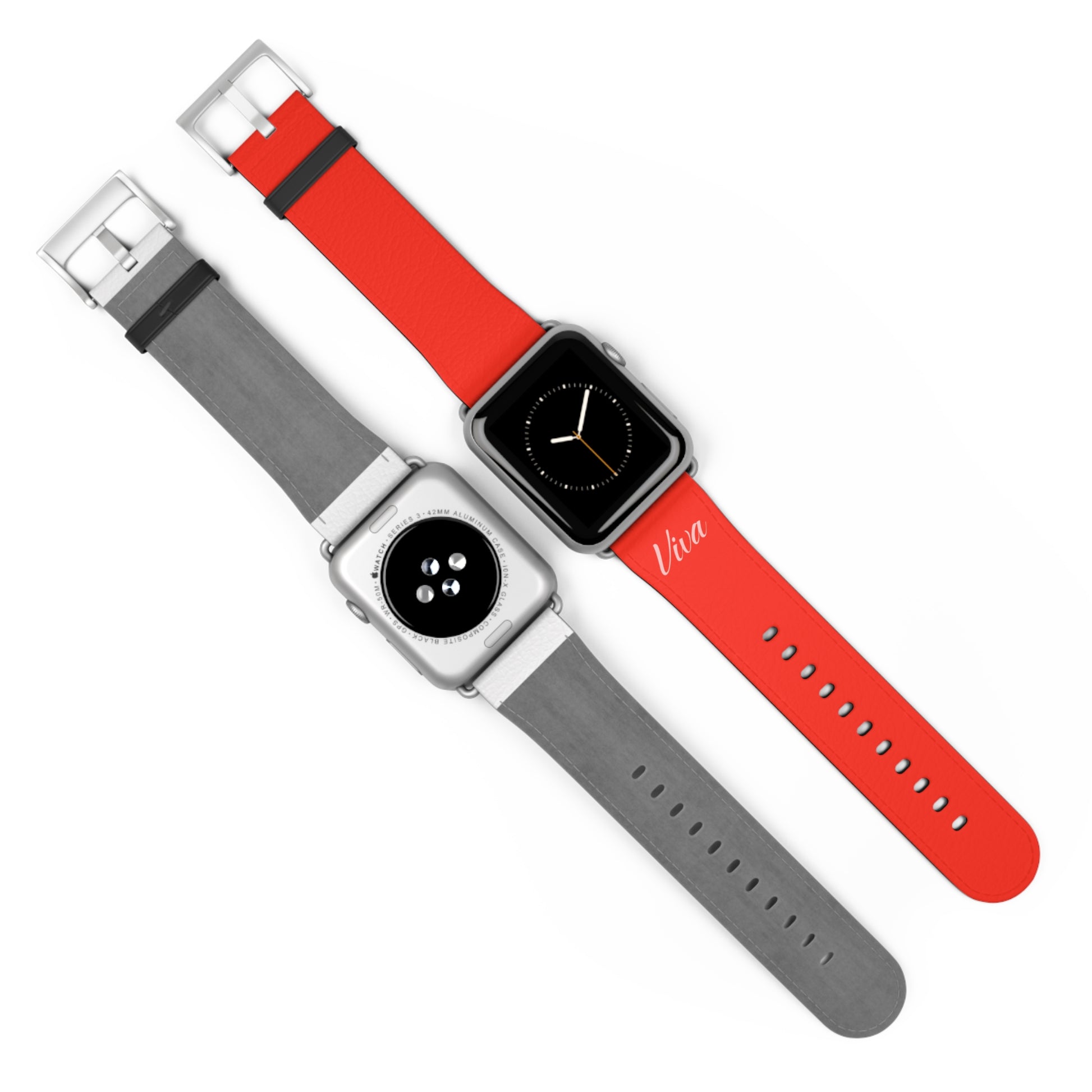 Red Faux Leather Apple Watch Band - Viva Phone Boutique 