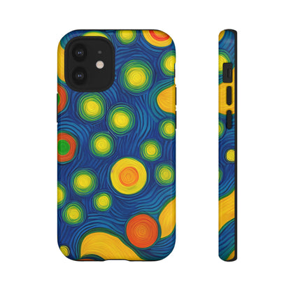 Van Gogh Style Blue, Green, Yellow, and Orange Design Phone Case