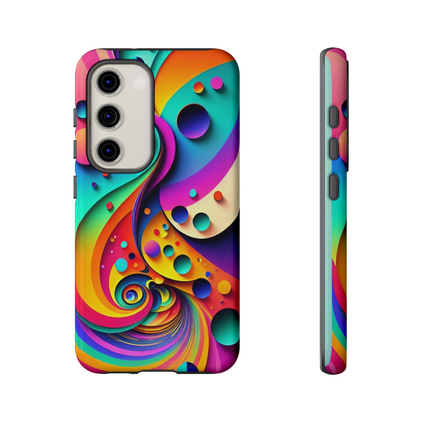 Trippy and Colorful Bubble Design Phone Case