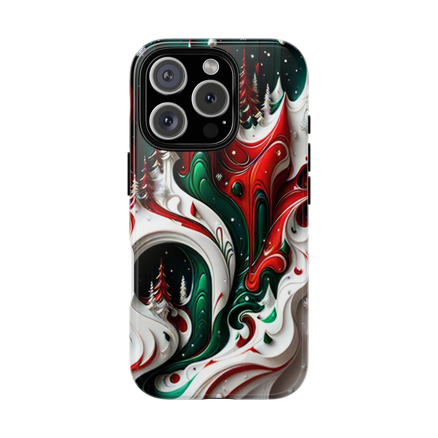 Abstract Fluid Christmas Phone Case