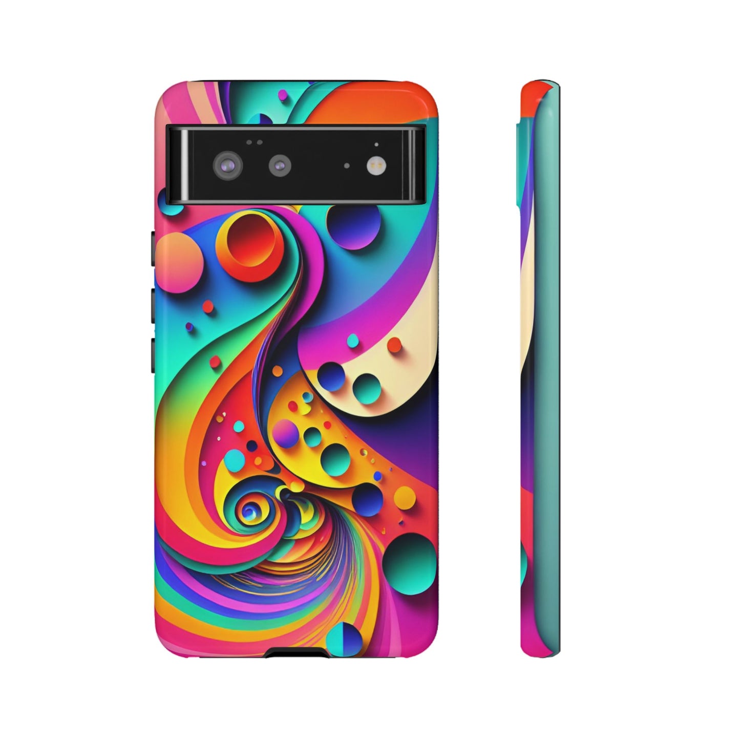 Trippy and Colorful Bubble Design Phone Case