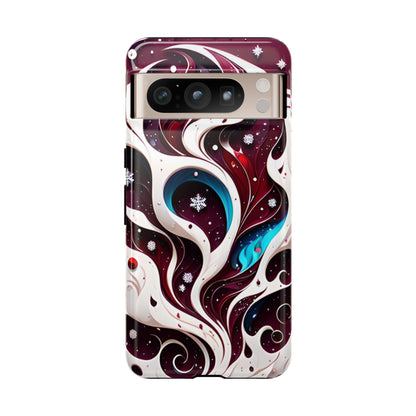 Abstract Fluid Burgundy Christmas Phone Case