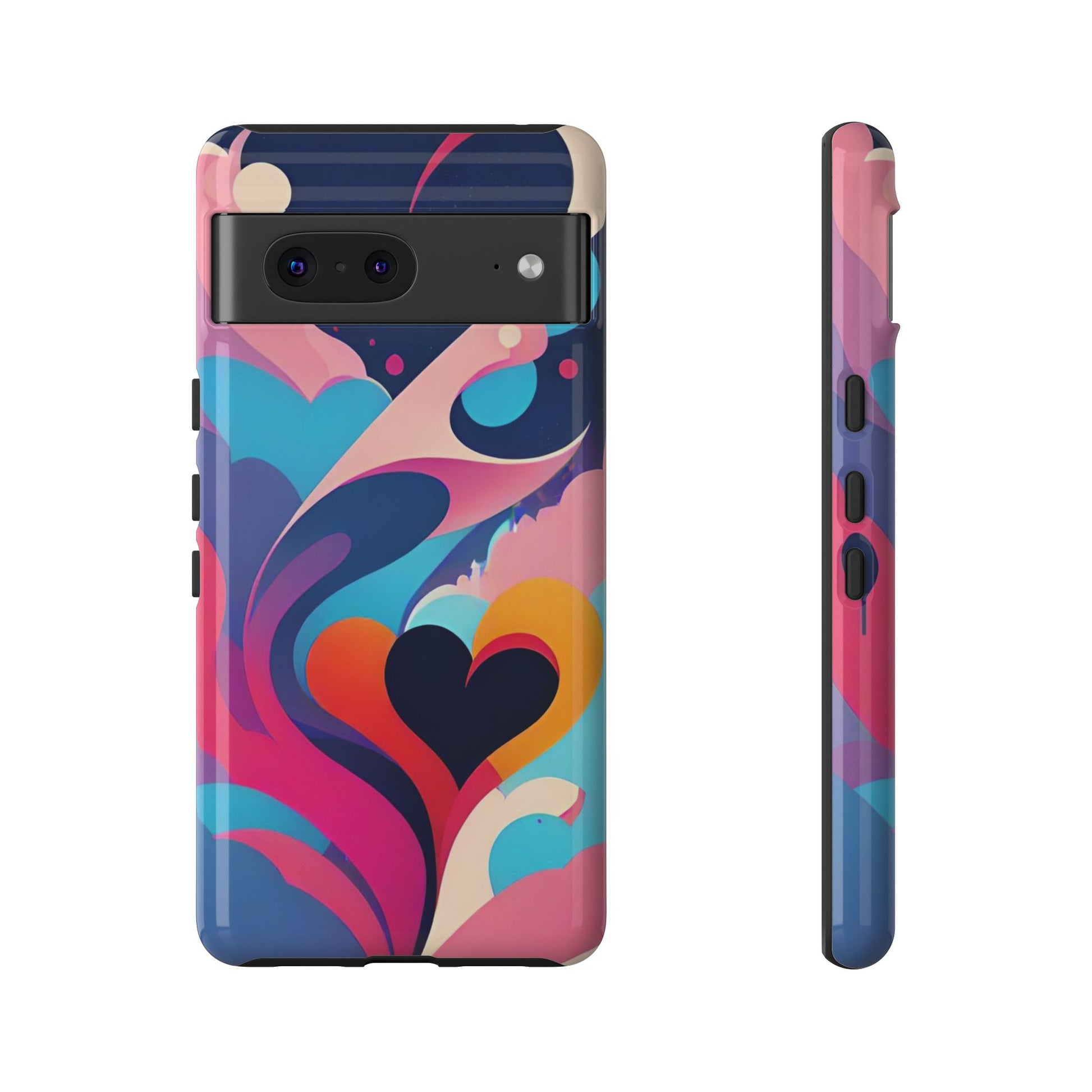 Flat Art Hearts Phone Case - Viva Phone Boutique 