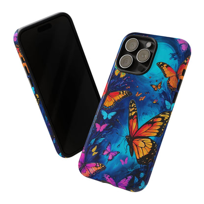 Blue and Purple Butterfly Design Phone Case