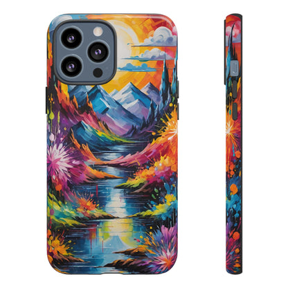 Colorful Scenic Mountain Tough Phone Case